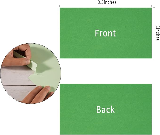 100 Pack Colorful Thick Paper Cardstock Blank Colored Cards Stock, 2x3.5