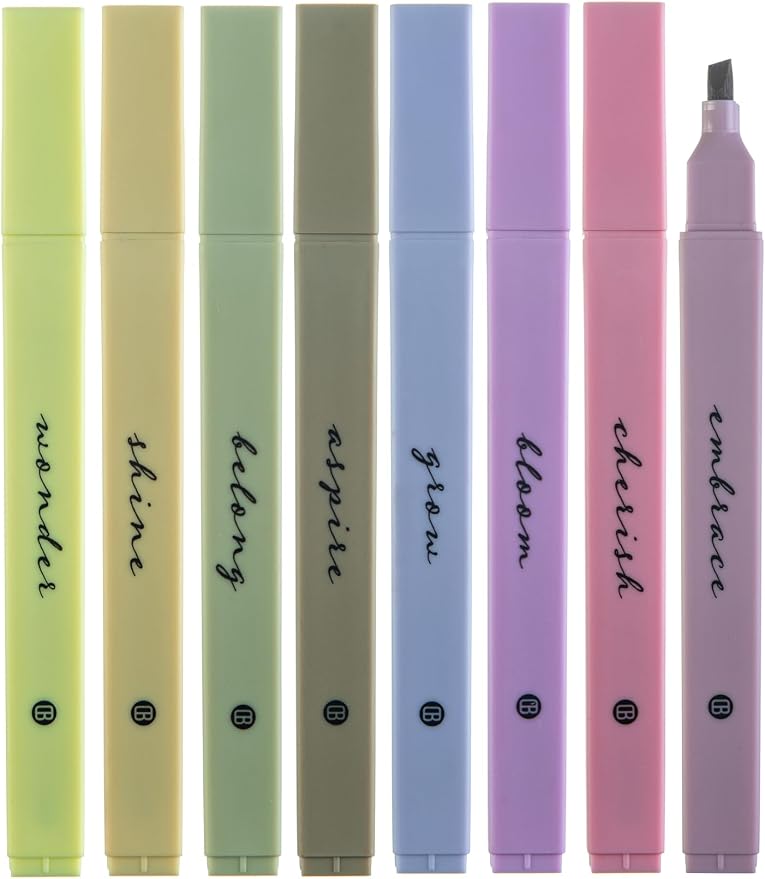 DIVERSEBEE Bible Highlighters with Soft Chisel Tip, No Bleed (Figs)