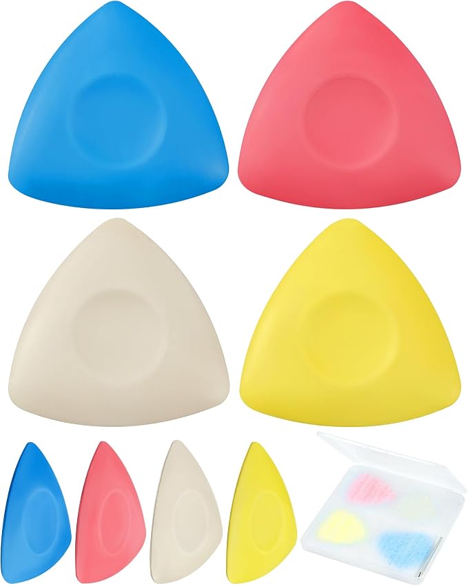 FIVEIZERO 4Pcs Tailors Chalk,Triangle Sewing Chalk for Fabric,Washable Marks,Fabric Markers for Quilting,Tailoring and DIY Crafts
