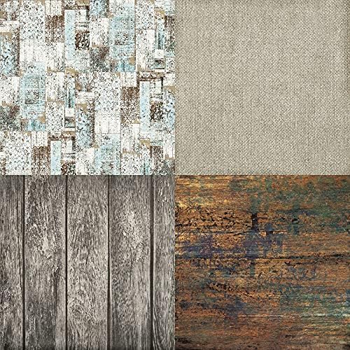 Scrapbook Paper Pad 6x6 Wood Background Designs, Single-Sided Decoupage Sheets, Colorful Cardstock for Scrapbooking, DIY Backgrounds, Cardmaking, Junk Journal Craft Supplies - 24 Pcs
