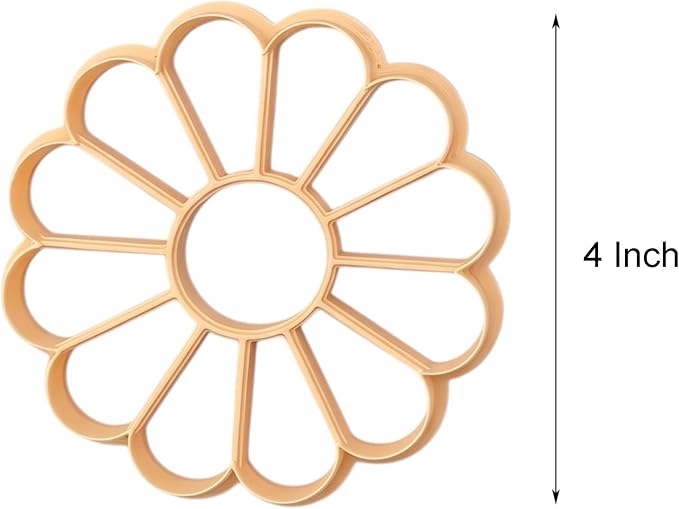 GOTO CLAY TOOLS Clay Trinket Dish Cutter for Polymer Clay, Daisy Flower Trinket Dish Cutter, 4 inch Length, Embossed Polymer Clay Cutters, Sharp Edge