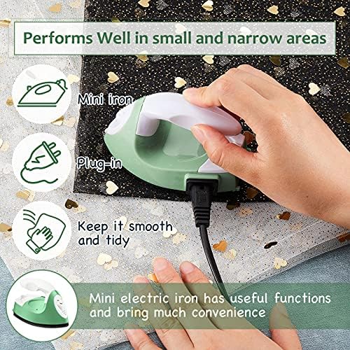 Honoson Mini Craft Iron with Charging Base Tiny,Green
