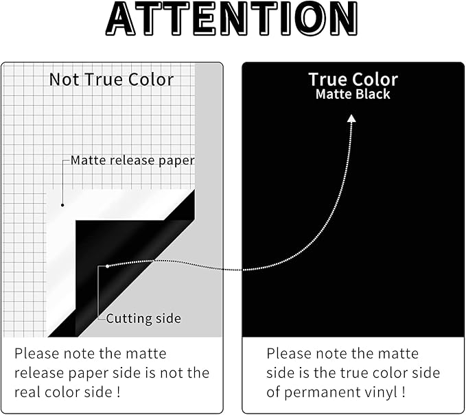 Lya Vinyl Black Permanent Vinyl, 12 Pack Matte Vinyl for Cutting Machine, 12"x12" Self Adhesive Vinyl Sheets for Decor Sticker, Party Decoration, Craft Projects