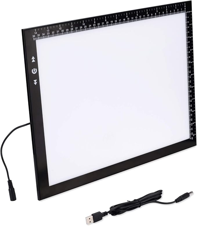 HSK B4/A3s LED Artist tracing Light Box Copy Table, Adjustable High Brightness Light Pad for Tatto Drawing, Sketching, Animation,Diamond Painting Accessories