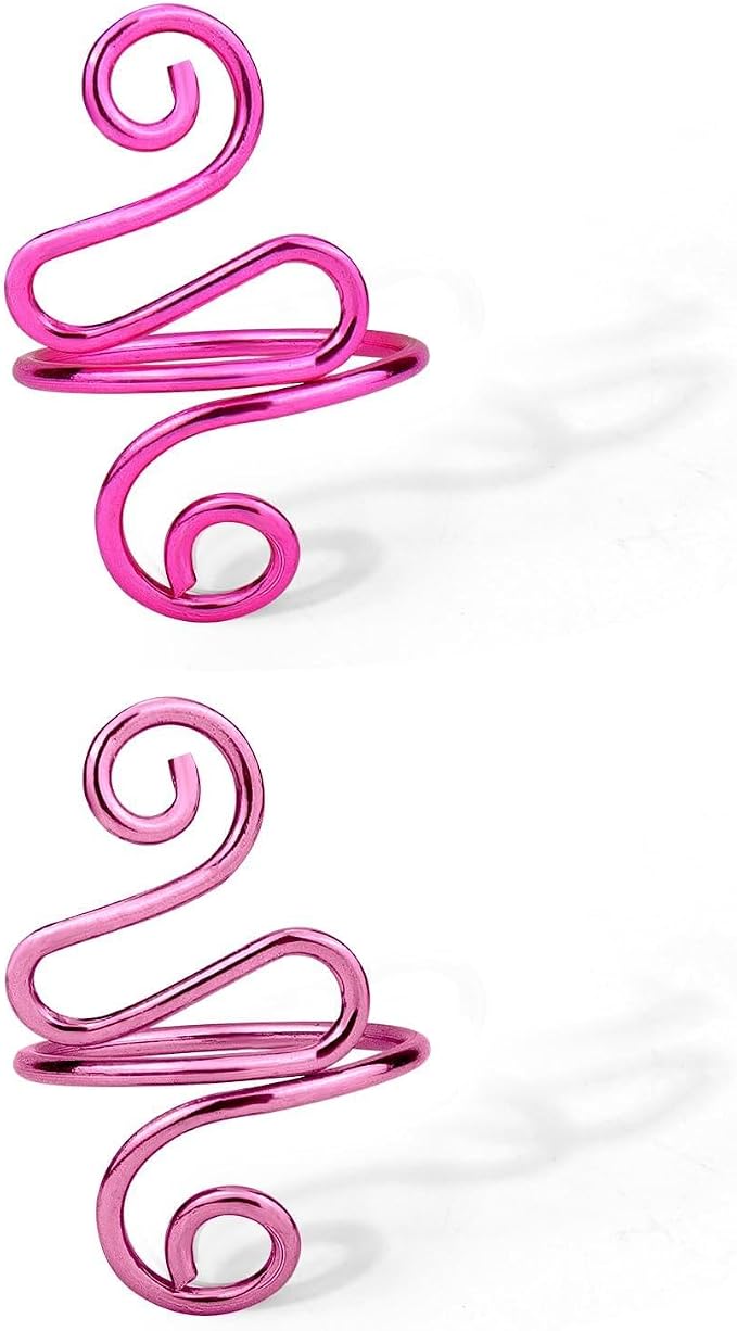 Vodolo Crochet Ring,2PCS Pink Adjustable Yarn Tension Ring for Crocheting Peacock Shape Knitting Loop Open Finger Ring for Mother Grandma Thanksgiving Presents Finger Yarn Guide Crochet Accessories