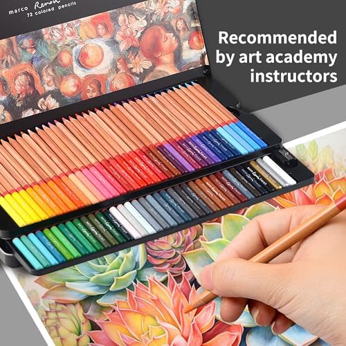 24 Thick Core Oil-Based Colored Pencils, Pastel Pencils
