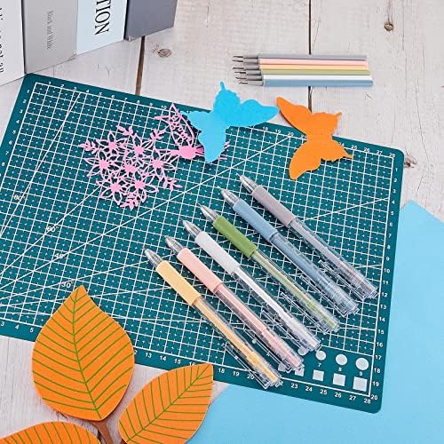 12 Pieces Pen Knife Paper Cutting Knife Tools,Multiple Colors | Precision Carving Pen for Stencil Art Scrapbooking, Dual-tip Design Precision Tool, Replacement Blades for Paper Projects