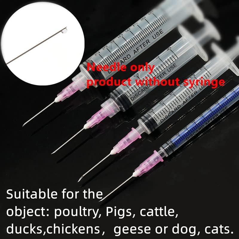 300 Pack 18Ga 1 Inch Sterile Disposable Injection Needle with Cap for Scientific and Industrial Dispensing Needl Accessories