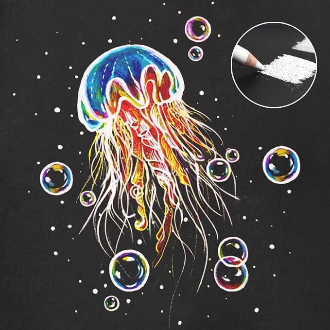 1Pc 4.9x4.9 Tearable Square 180gsm Portable Sketch Paper Pad Journal (30 Sheets) Travel Size for Calligrapher Watercolour Sketch Book Notebook Black Paper