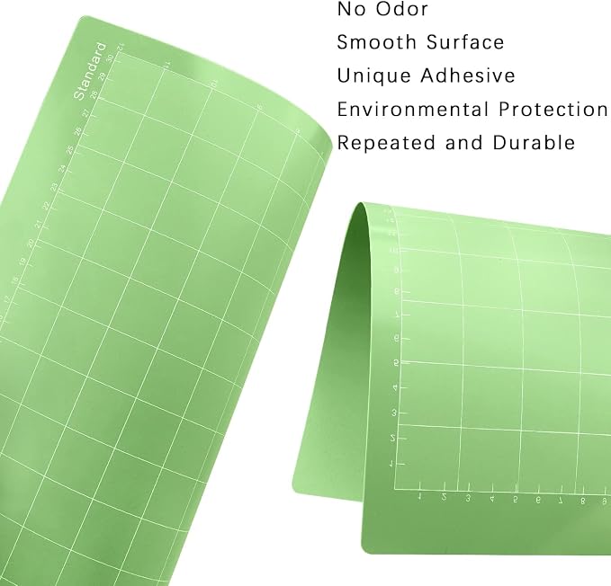 Gwybkq Standard Cutting Mat 12x12 in, 3 Pack Adhesive Sticky Green Mats | Compatible With Cricut Maker/Explore, Replacement Accessories for Crafts, DIY Gifts, Sticky Surfce keeps Materials Locked