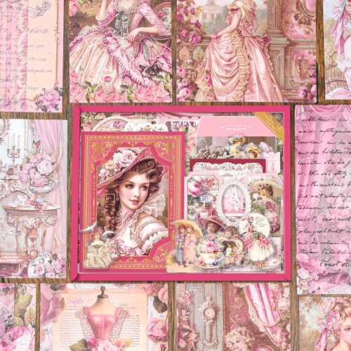 Scrapbooking Supplies Kit, Vintage Junk Journal Supplies,Cute Scrapbook Kit