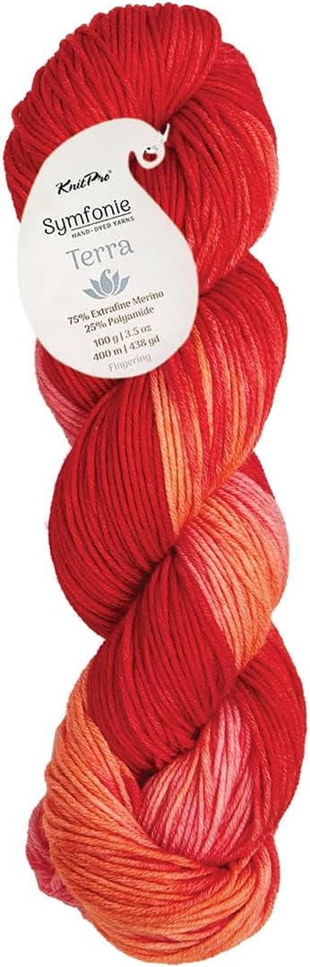 KnitPro Symfonie Fingering Weight Merino Wool Yarn 100g, Berry Bowl