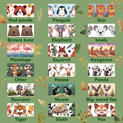 WAPETASHI Cute Washi Tape Set, 38 Rolls Animals Washi Tapes for Journaling Supplies, 25mm & 15mm Wide Kawaii Tape for Scrapbooking, Planners, DIY Crafts, Gift for Kids