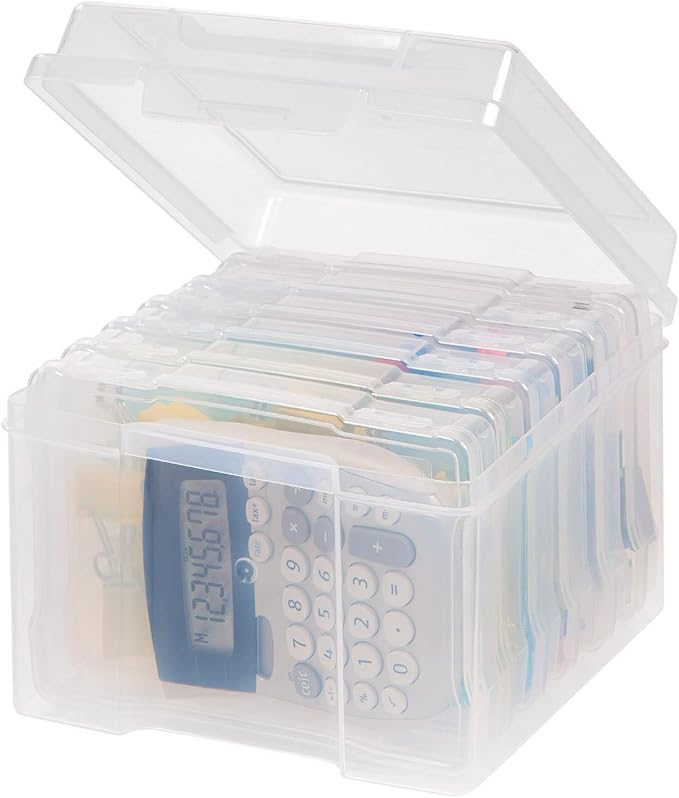 IRIS USA Photo Storage Box |Made in USA| 6 Cases - Clear