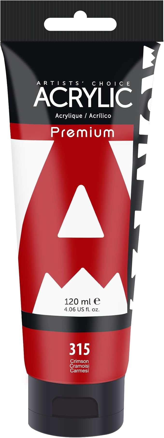 AUREUO Crimson Acrylic Paint, 4 Fl Oz / 120ml Single Tube, Christmas Red Rich Pigment Art Craft Paints for Canvas, Rocks, Wood, Ceramic, Fabric