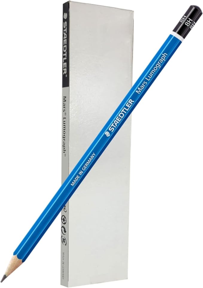 STAEDTLER Mars Lumograph 8H Graphite Art Drawing Pencil, 6 Pencils