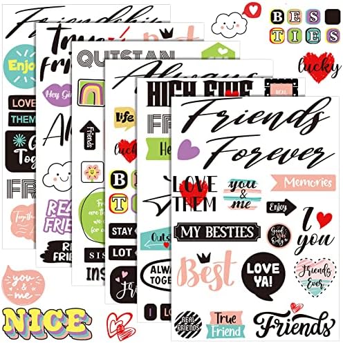 Chinco 30 Sheet Family Friend Theme Scrapbooking Sticker Decals