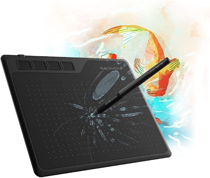 GAOMON S620 Graphics Drawing Tablet, 6.5x4, 8192 Pressure & 4 Hot Keys