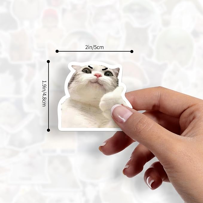 100 Pcs Cat Stickers for Water Bottles Laptop Guitar Suitcase