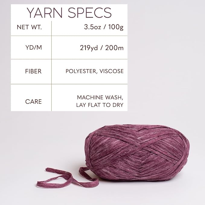 Lion Brand Yarn, Rewind Tape Crochet Yarn, Moto Jacket, Gray, 3 Pack