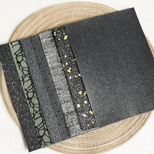 30 Pcs Handmade A5 Textured Scrapbook Paper and Mesh, Junk Journal Supplies