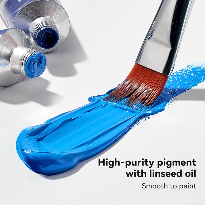 Paul Rubens Oil Paint, 20 Basic Colors*170 ml Large Professional Tubes | Oil Based Paint with High Saturation, Creamy Texture, and Consistency,Art Supplies for Artists, Students, Beginners