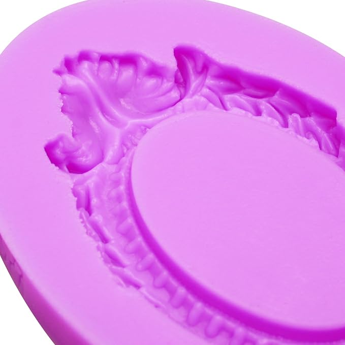 Silicone Frame Chocolate Molds, Vintage Ornate Picture Frame Fondant Molds, for Resin Casting Crafts Cake Decoration Set of 4