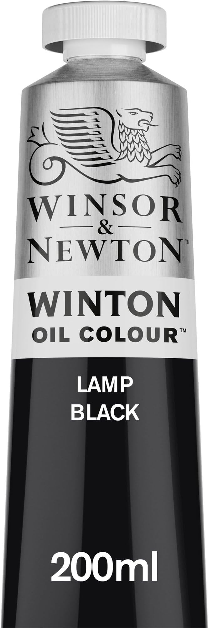 Winsor & Newton Winton Oil Color, 200ml Tube, Lamp Black | High-quality pigments, Durable, Lightfast, Permanent, Uniform Consistency, Great Pigment Load