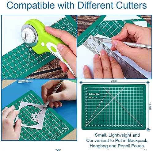 MMOBIEL 19-Piece Vinyl A5 Cutting Mat Tool Set Stainless Steel with Scrapers, Scalpel Knives, Spatula Spudgers, Ruler Tweezers and Scissors