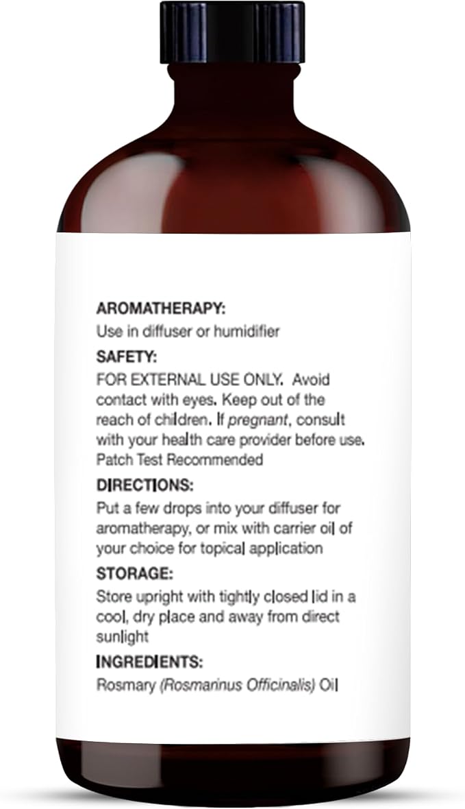 Majestic Pure Essential Oil with Glass Dropper - 100% Pure and Natural - Essential Oils for Diffuser, Aromatherapy, Soap and Candle Making, Rosemary Essential Oil, Rosemary Oil, 4 Fl Oz (Pack of 2)