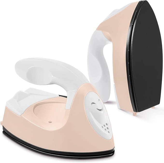 Honoson Mini Craft Iron with Charging Base Tiny,Light Khaki