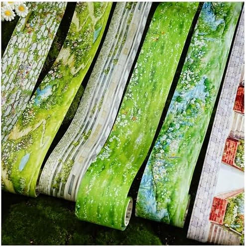 PET Tape Stickers for Scrapbooking Supplies,Nature Landscape Scrapbook Stickers