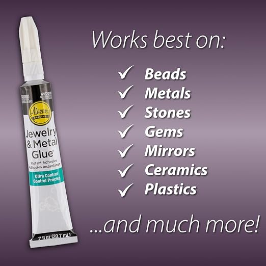 All-Purpose Metal Glue – Premium Adhesive for Crafts, Jewelry, and Household Repairs – Jewelry Glue 0.7 Oz. (3 Bottles)