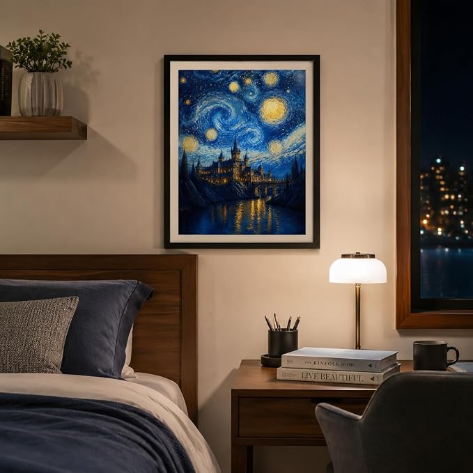 PINFFSHU Starry Night Diamond Painting Kits for Adult Beginners
