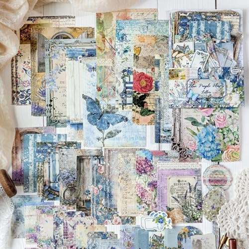 400PCS Vintage Scrapbook Paper Journaling Scrapbooking Supplies Kit Decorative Craft Paper Assorted for Bullet Junk Journals Card Making Crafts, County Post Office