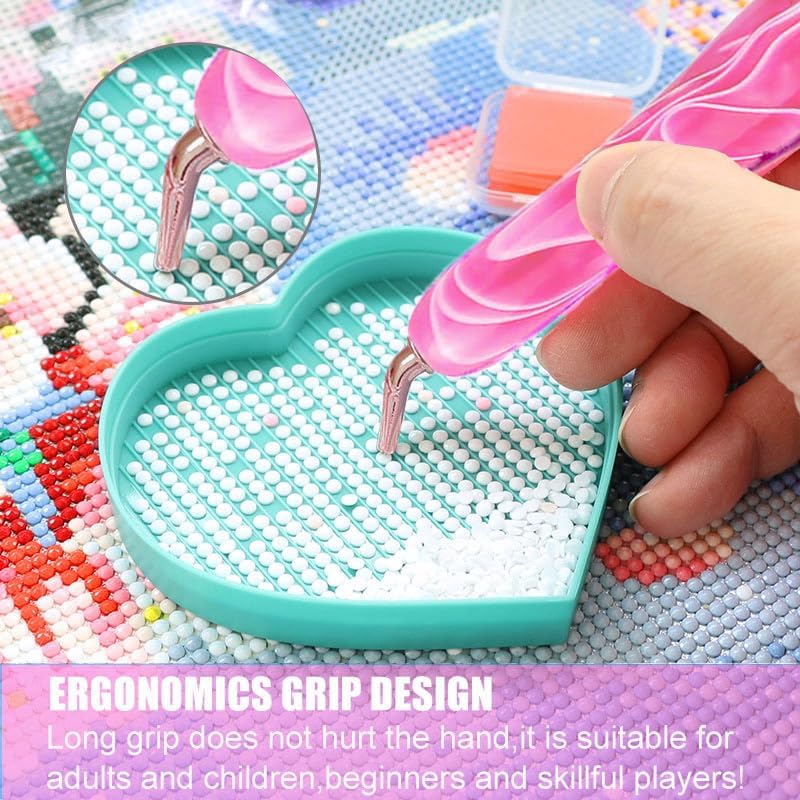 Diamond Painting Pens, “Classic Wax Stylus” Diamond Art Pen, Gem Painting Tools Accessories, Gem Art Pen with Metal Tips for 5D Craft Nail