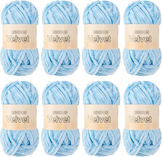 Soft Velvet Chenille Yarn for Crocheting, Super Bulky Yarn for Blankets
