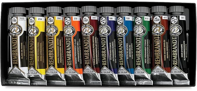 Rembrandt Artists' Oils - Set of 10, Introduction Set, 15 ml tubes
