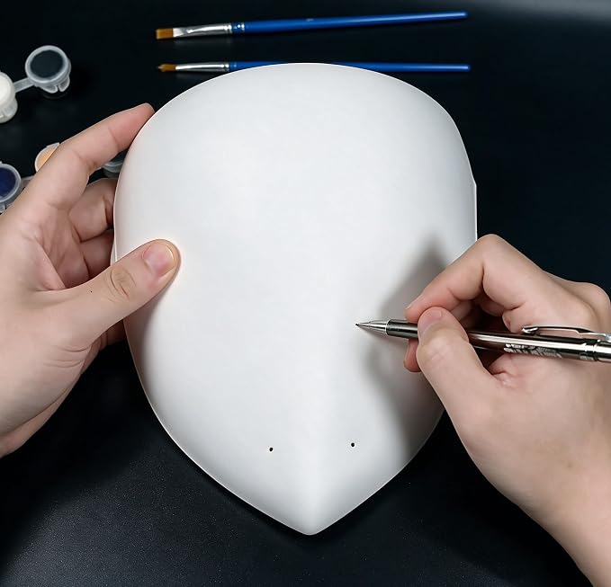 DIY Cosplay Mask Blank White Plastic Full Face Mask Base