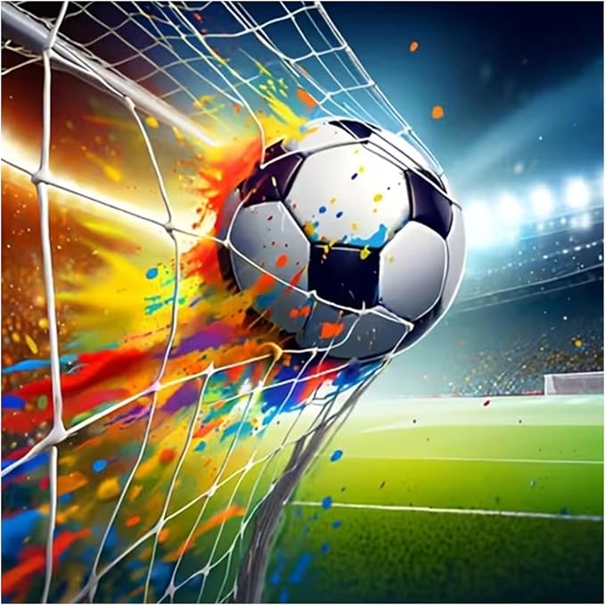 Mandun Soccer Diamond Painting Kits for Adults, Diamond Art Kits, 14x14 in