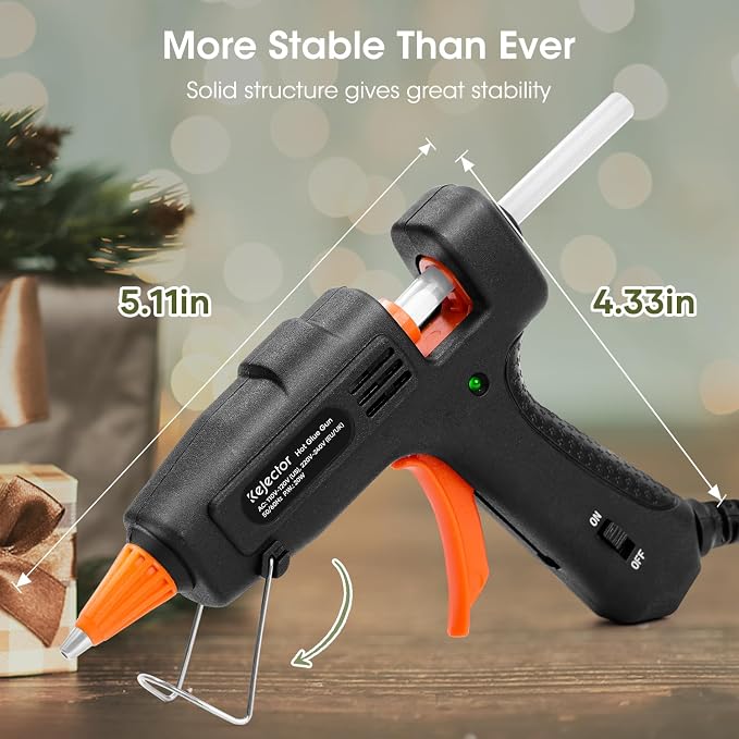 Fireproof Mini Hot Glue Gun, 20W with 30 Glue Sticks for DIY Crafts