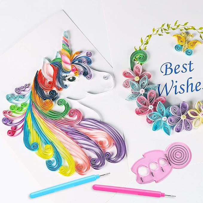 12 Pack Paper Quilling Tools Set, Slotted Needle Pens with Tweezers