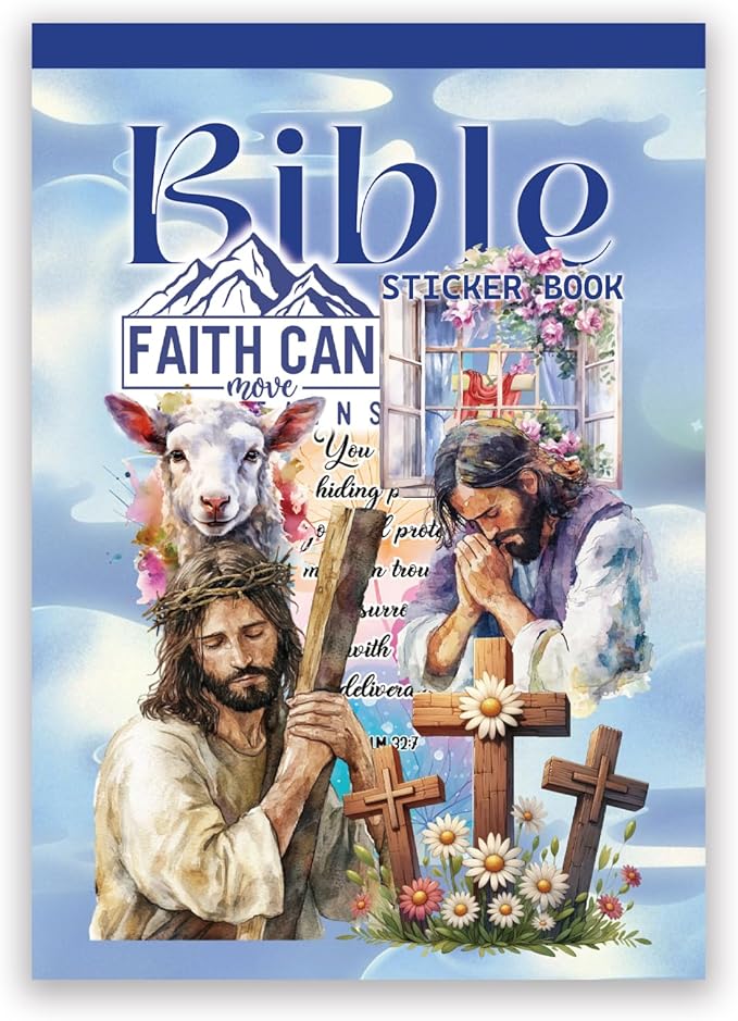 Inspirational Bible Verse Stickers Book, 28 Pages 353 Pcs Religious Scripture Stickers for Women and Adults Bible Journaling and Water Bottle