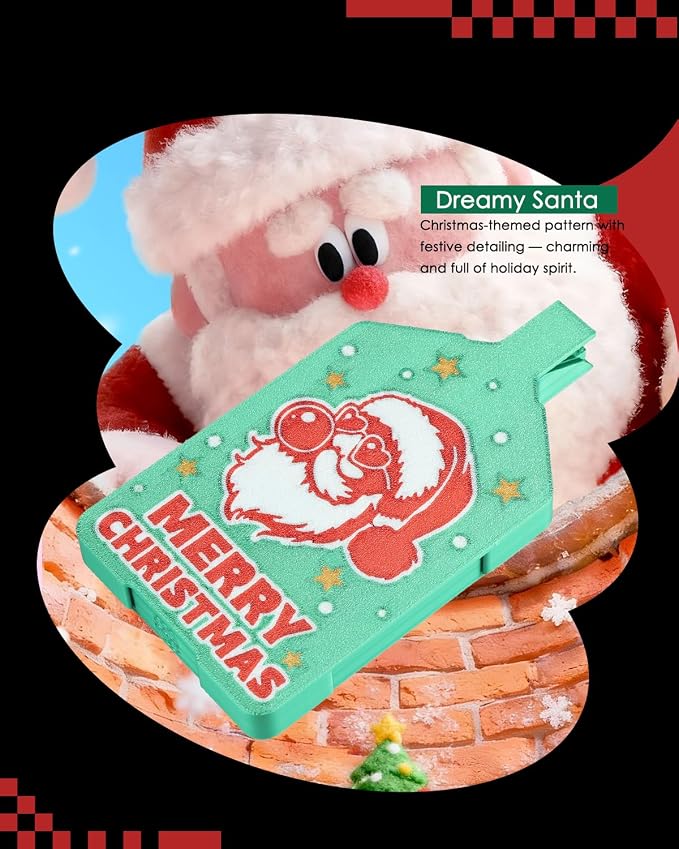 Foreveryoung Jolly Diamond Art Tray with Lid, Christmas Dreamy Santa