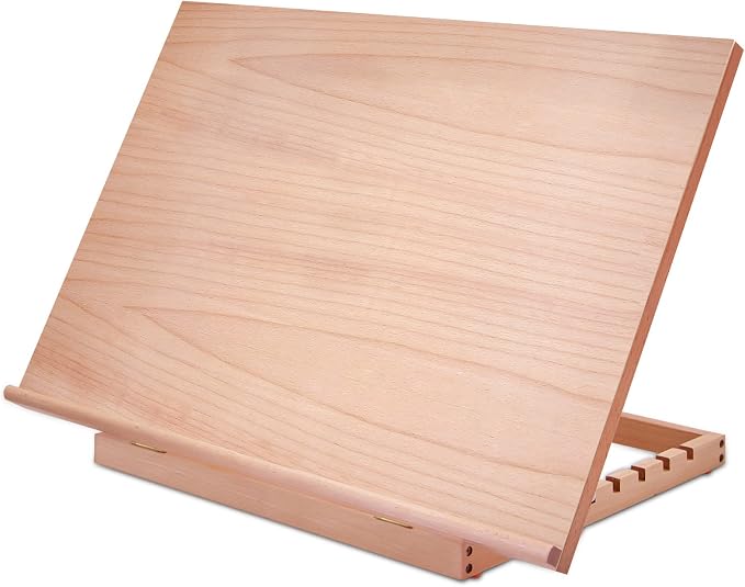 Miratuso Large Drawing & Sketching Board, Art Tabletop Easel Painting Easel | 24.8" L x 16.5" W (A2), 6 Adjustable Angles, Foldable, Portable Multiple Use, Gift for Artists, Children, Beginners & Student