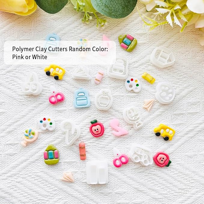 Daily Icon Polymer Clay Cutters Set – Molds, Clay Cutters for Polymer Clay, Clay Earring Tools