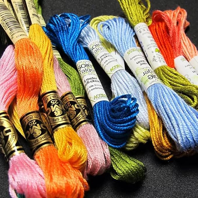 12 Skeins 105 Yards Variegated Rainbow Embroidery Floss for Craft
