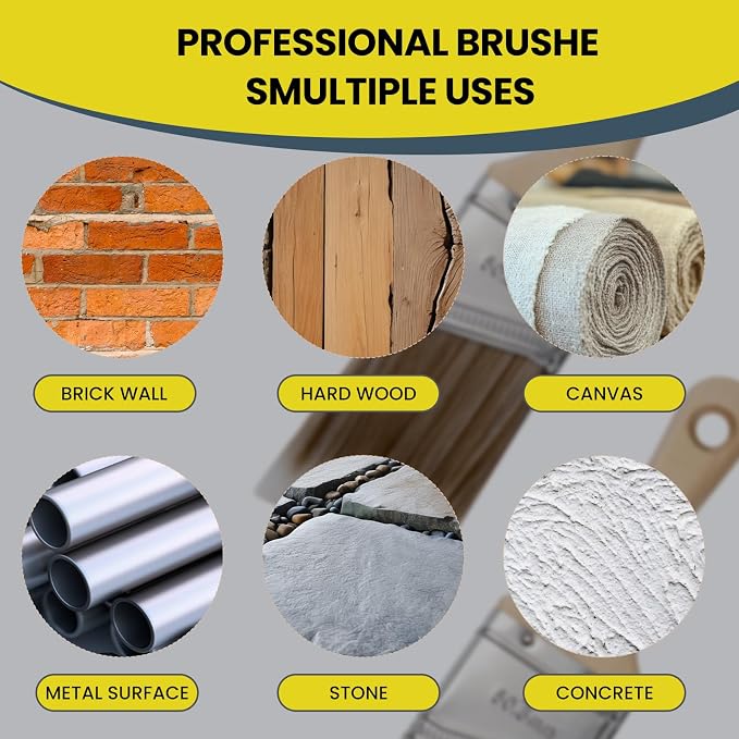 Mister Rui 3-Pack 2 Inch Angled Paint Brushes, Sash Brushes for Trim & Wall | Synthetic Edging Paint Brush Short Handle, Smooth Finish for Professional & DIY Use Cabinets & Furniture, Oil & Latex Paint