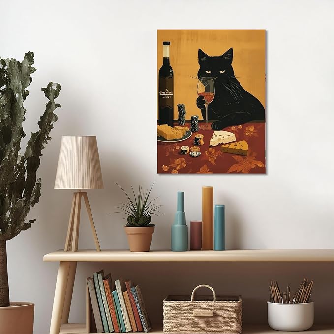 DAZZLEDOTS Black Cat Diamond Art Kits for Adults, Round Diamond Painting