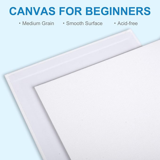 58 Pack Canvas Boards for Painting 8x10 Inch, Canvases for Painting for Acrylic Oil Tempera Watercolor Paints